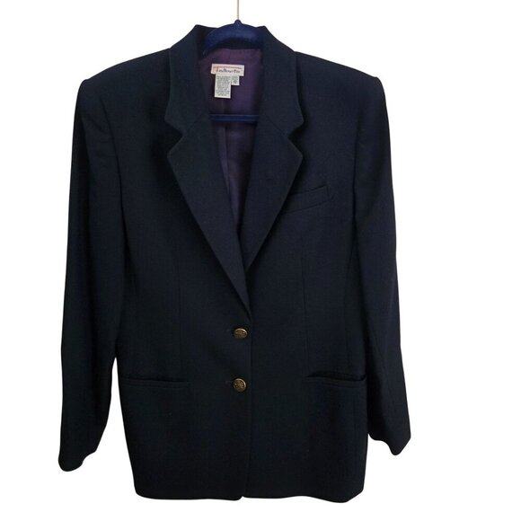 Talbots Vintage Classic Worsted Wool Made In USA Single Breasted Blazer Size 12 - Picture 1 of 5